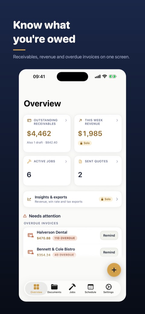 JobLog Pro: Invoice & Estimate screenshot 1